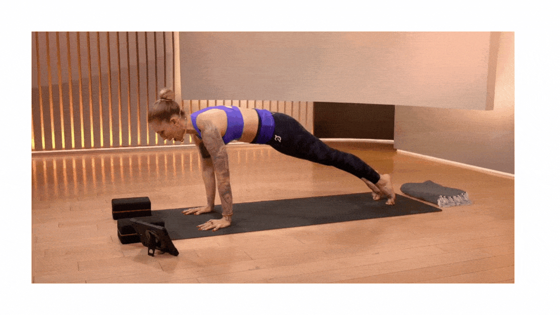Kirra Michel demonstrates a Cobra yoga pose 
